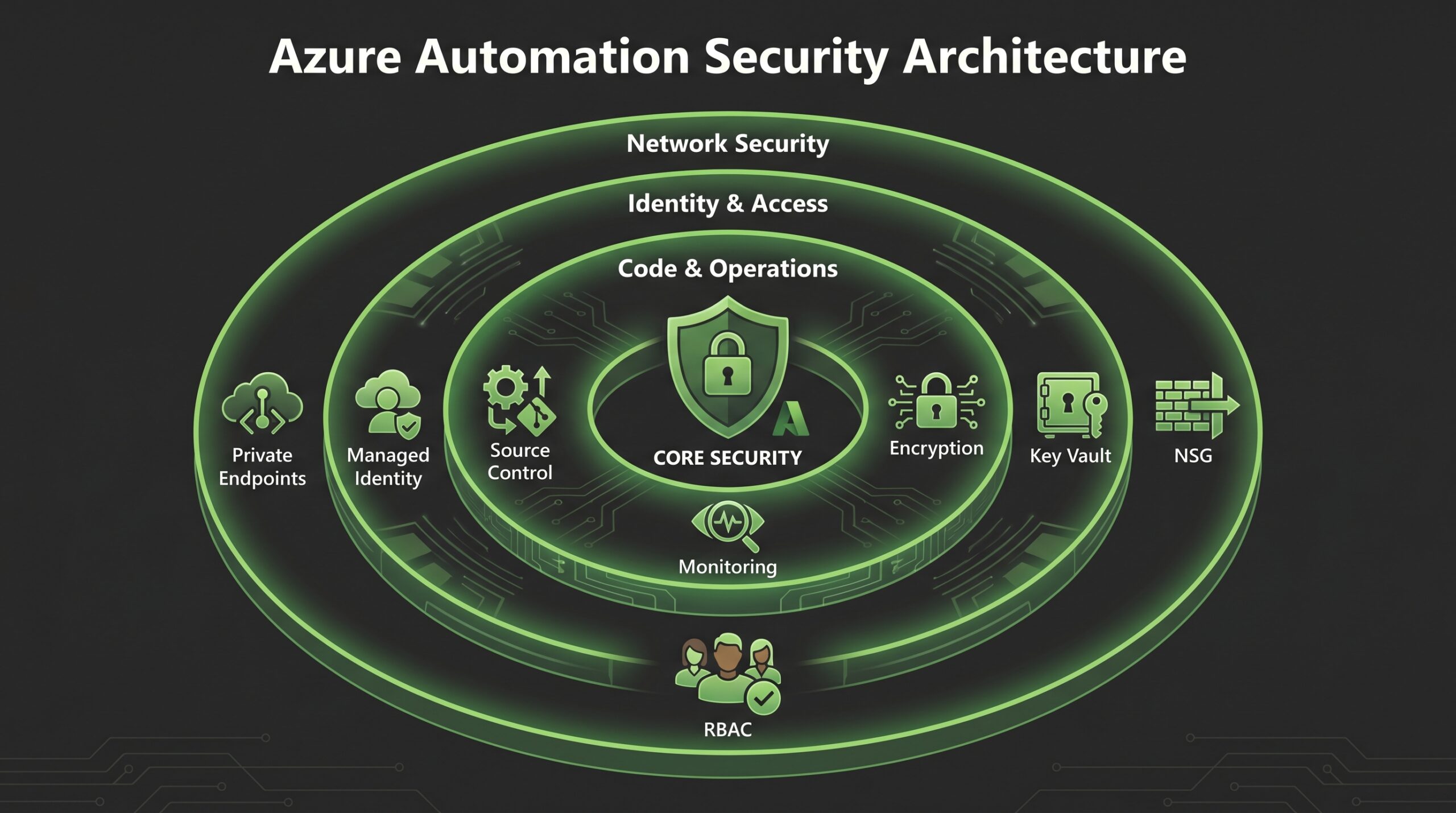 Azure Automation Security Architektur - Sicherheitsschichten